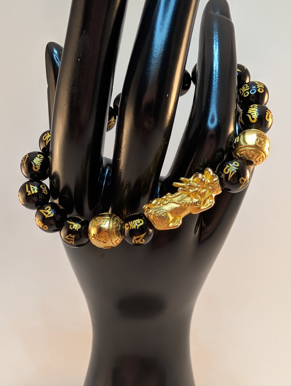 Feng Shui Black Obsidian Pixiu Wealth Bracelet for Women